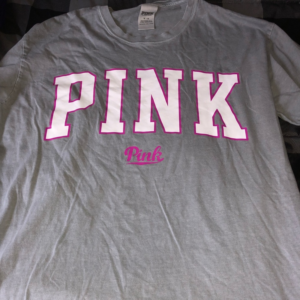 PINK long sleeve grey shirt